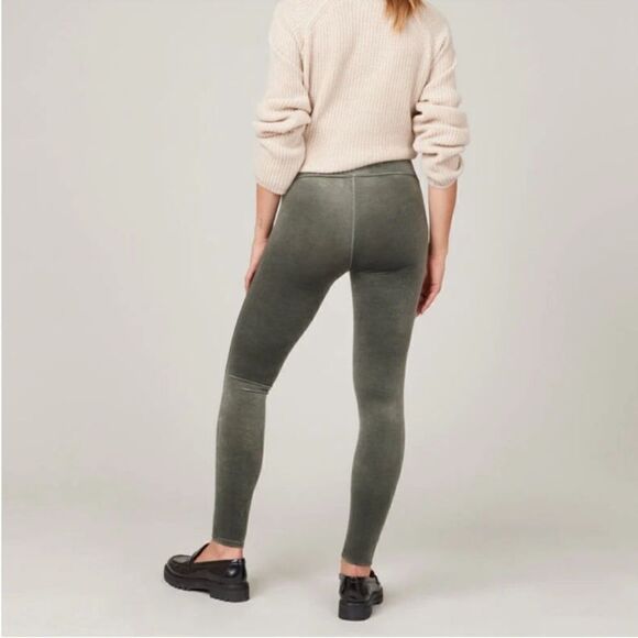 SPANX Green Velvet High Rise Leggings S - Picture 2 of 7